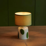 LED Mini Rechargeable Lamp - Green Polka