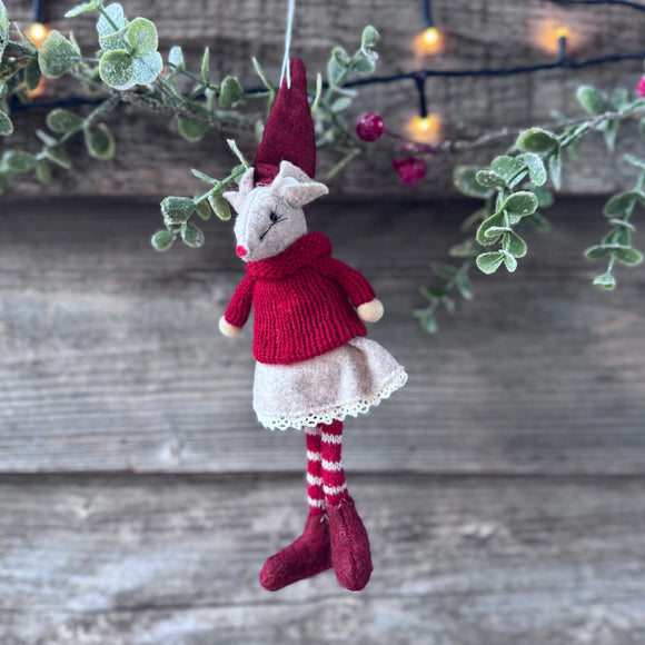 Red Shelf Sitting Mouse