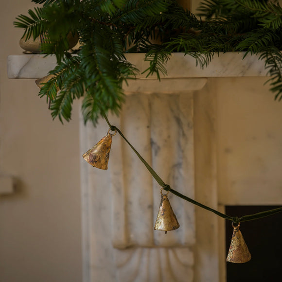 Bell Garland on Velvet Ribbon