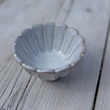Mini White Fluted Bowl