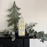 Tall Ceramic LED House