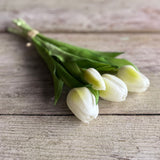 Faux Tulip Bunch - White