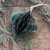 Honeycomb Decorations in Green & Gold Stars