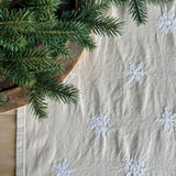 Cotton Table Runner with Snowflake Design