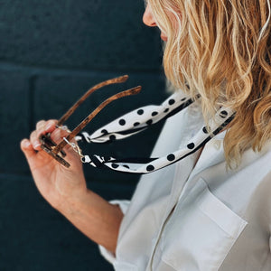 Glasses Chain - Polka Dot Scarf