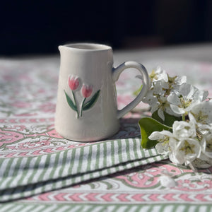 Mini Ceramic Jug with Tulips