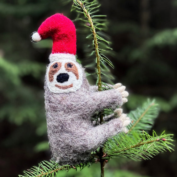 Handmade Felt Tree Top Sloth
