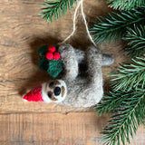 Felt Christmas Sloth Decoration