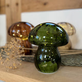 Autumn LED glass mushroom decoration