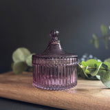 Amythyst Glass Jar with Lid