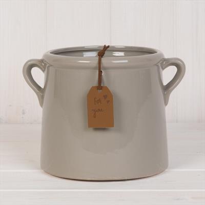 Grey Ceramic Pot 14cm