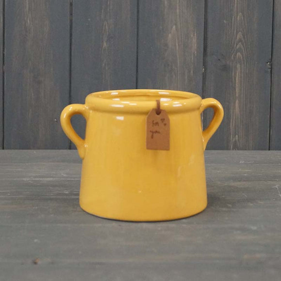 Yellow Ceramic Pot 8cm