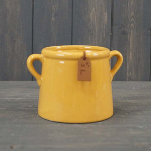 Yellow Ceramic Pot 10cm