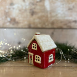 Small Ceramic Christmas House for Tealight