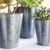 Fluted Zinc Pot