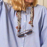 Glasses Chain - Zebra Scarf