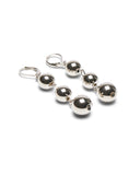 Silver Drop Ball Earrings