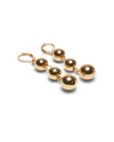 Gold Drop Ball Earrings
