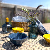 Mini Navy Fluted Bowl