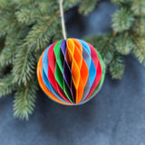 Honeycomb Rainbow Paper Bauble