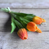 Faux Tulip Bunch - Burnt Orange