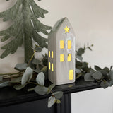 Tall Ceramic LED House