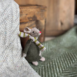 Felt Mouse In Green Cord