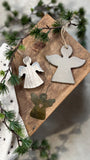 Wooden Sparkle Angel Tree Decoration