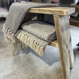 Recycled Cotton Throw in French Grey