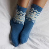 Cosy Fairisle Socks - Blue