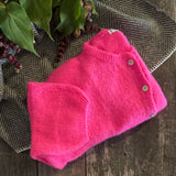 Cropped Sleeve Mohair Cardigan
