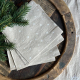 Pack of Snowflake Paper Napkins in Latte
