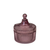 Amythyst Glass Jar with Lid