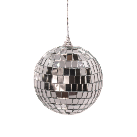 Silver Disco Ball Bauble