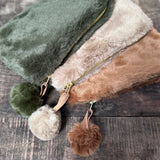 Faux Fur Make Up Bags