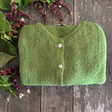 Cropped Sleeve Mohair Cardigan