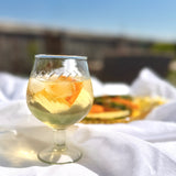 Etched Short Stem Glass