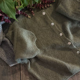 Cropped Sleeve Mohair Cardigan