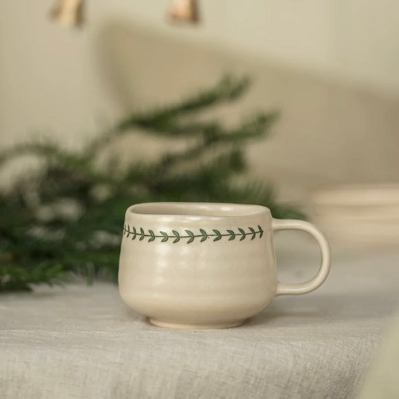 Handpainted Wreath Mug