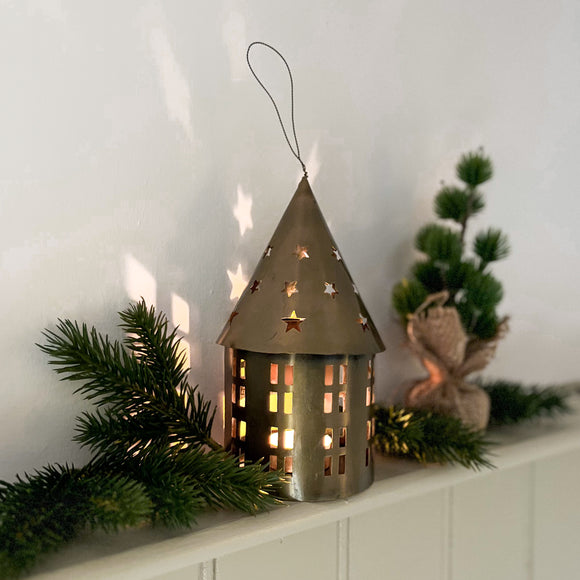Conical Brass Tealight House
