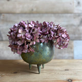 Antiqued Green Iron Pot - Large