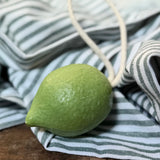 Handmade Artisanal Lime Soap on a rope