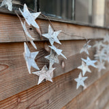 Rustic Glitter Star Garland