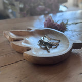Wooden Leaf Trinket Dish