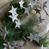 Rustic Glitter Star Garland
