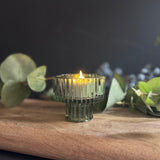 Vintage Green Glass Candle/Tealight Holder