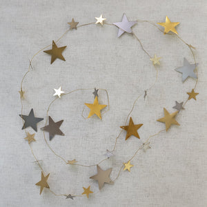 Gold & Silver Star Garland
