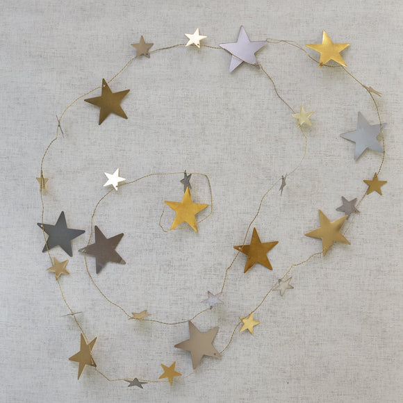 Gold & Silver Star Garland