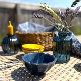 Mini Navy Fluted Bowl