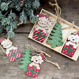 Set of 12 Christmas Dogs & Cats